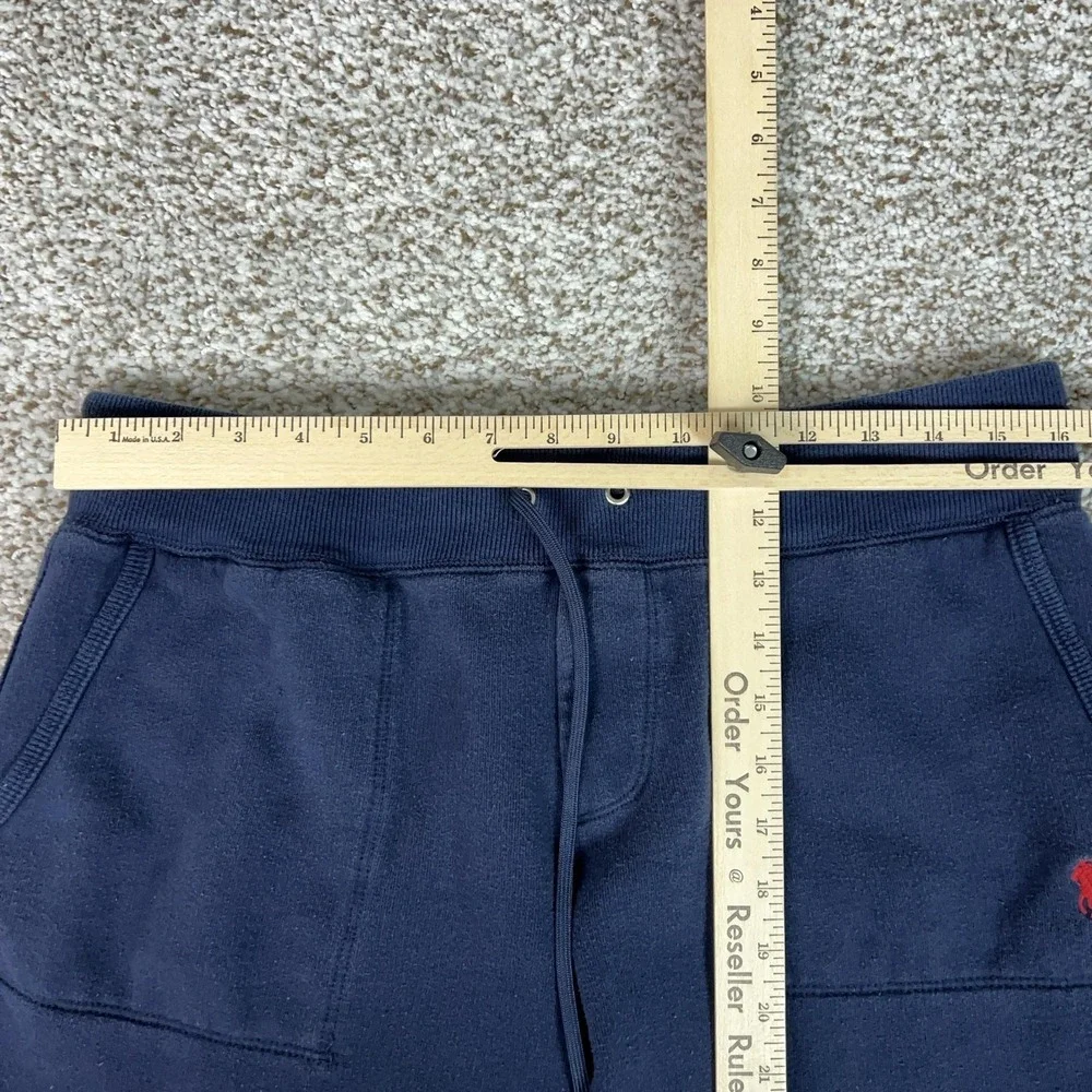 Polo Ralph Lauren Pants Womens M Blue Fleece Sweatpants Jogger Pockets Lounge
